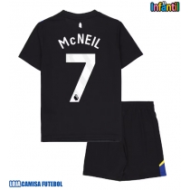 Camisa de Futebol Everton Dwight McNeil #7 Equipamento Alternativo Infantil 2025-26 Manga Curta (+ Calças curtas)